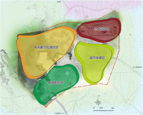 上海庙旅游景区功能分区规划图