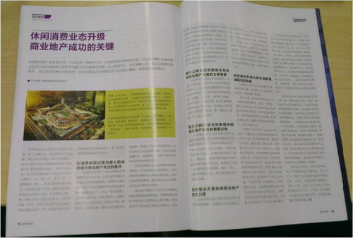 《商业不动产》杂志就休闲商业地产话题采访我院林峰院长