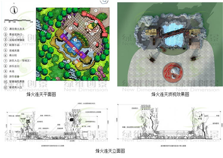 烽火连天平面立面图