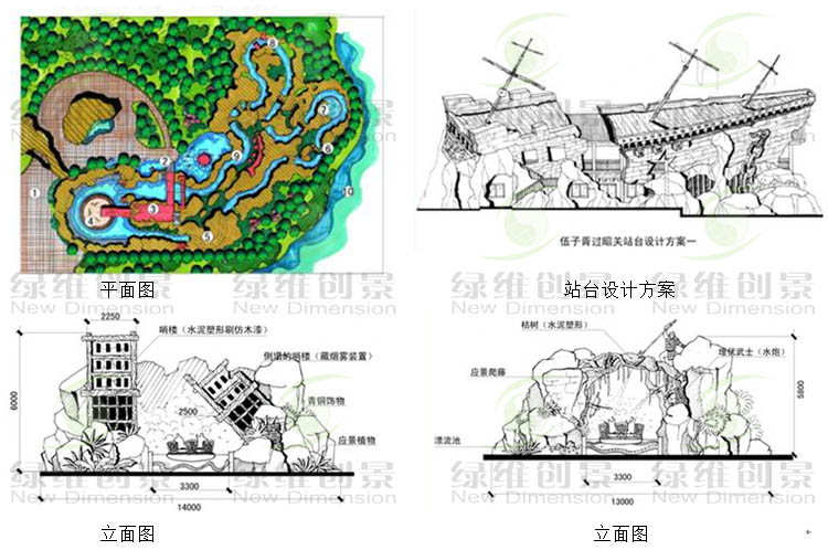 伍子胥过韶关立面图